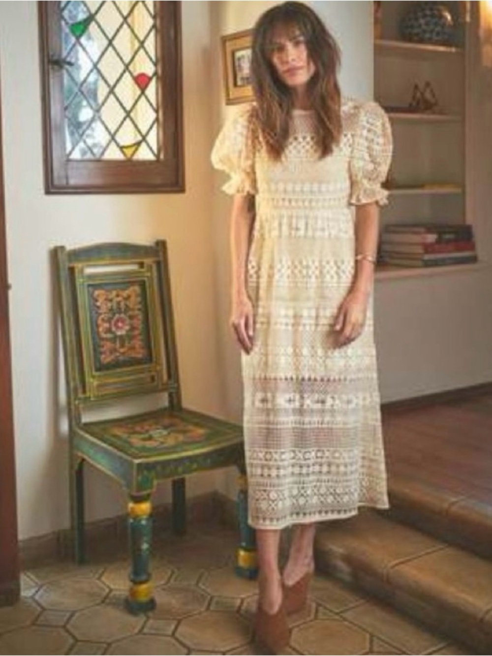 THE ODELLS Cream Thea Dress Size Small